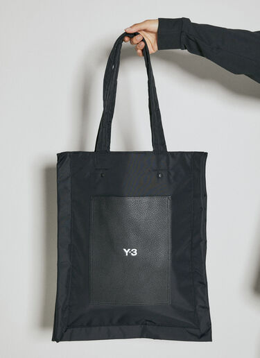 Y-3 Logo Print Lux Tote Bag Black yyy0356027