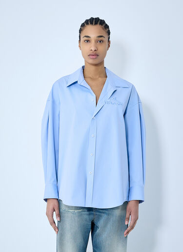 Alexander Wang Shirt With Graphic Embroidery Blue awg0260001