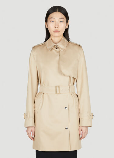 Burberry Check Trench Coat Beige bur0252008