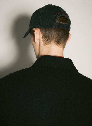 Martine Rose Cut Peak Baseball Cap Black mtr0158017