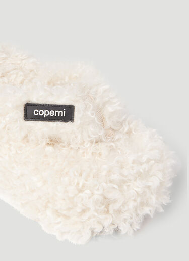 Coperni 毛绒品牌坡跟凉鞋  白色 cpn0253018
