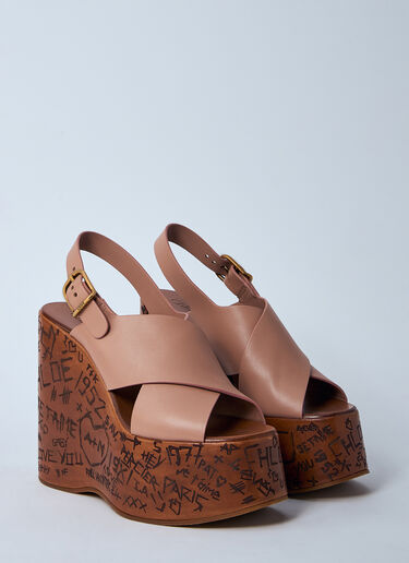 Chloé Maxime Wedge Sandal Pink chl0261025