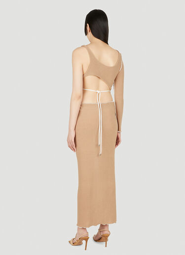 Asymmetric Terry Dress Ester Manas Asymmetric Terry Dress Beige est0248004