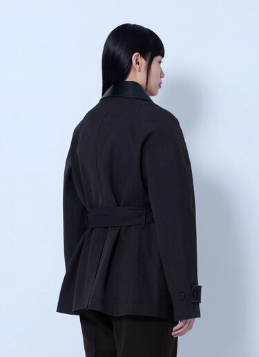 LN-CC® - Studio Nicholson: Lurie Belted Cropped Jacket - Dark Grey Studio Nicholson Lurie Belted Cropped Jacket Dark Grey stn0265002