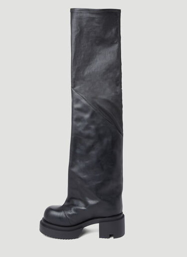 Rick Owens Bogun 喇叭形靴 黑色 ric0154011