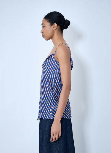 Diagonal Stripe Camisole Top Dries Van Noten Diagonal Stripe Camisole Top Blue dvn0263009