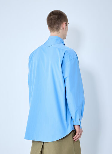 Miu Miu Poplin Shirt With Scarf Blue miu0360001