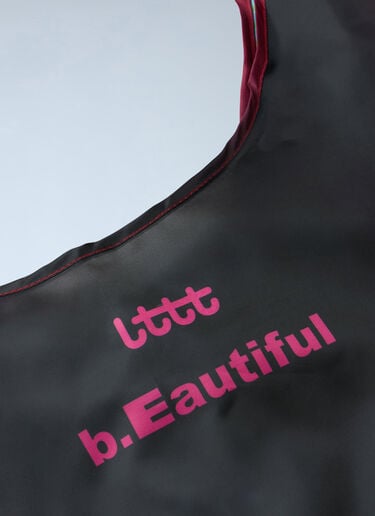 b.Eautiful x LTTT XL Globe Reusable Tote Bag Black bea0363012