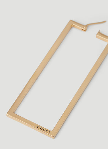 Gucci Mono Rectangle Earring Gold guc0251232