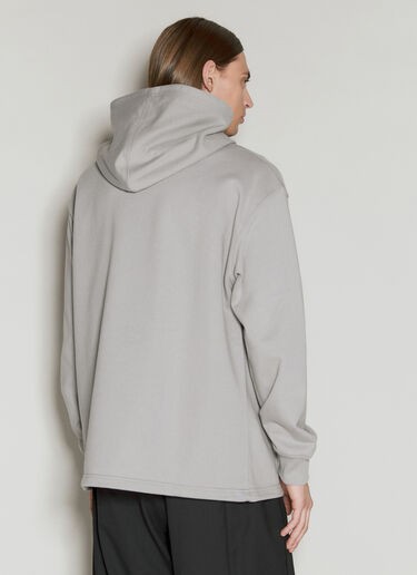 Y-3 Logo Applique Hooded Sweatshirt Grey yyy0356011
