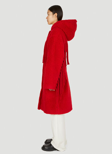 Stella McCartney Fringed Teddy Coat Red stm0249002
