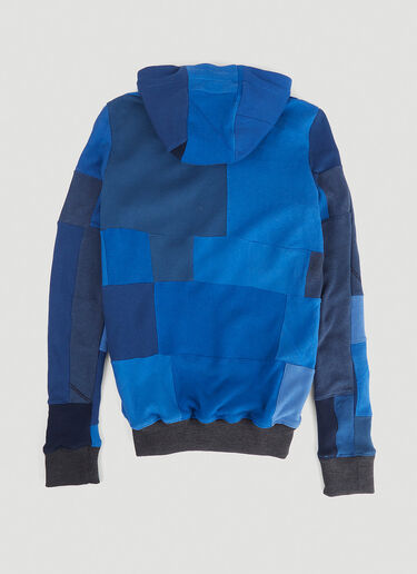 DRx FARMAxY FOR LN-CC Monochromatic Deconstructed Panelling Hooded Sweatshirt Blue drx0346009