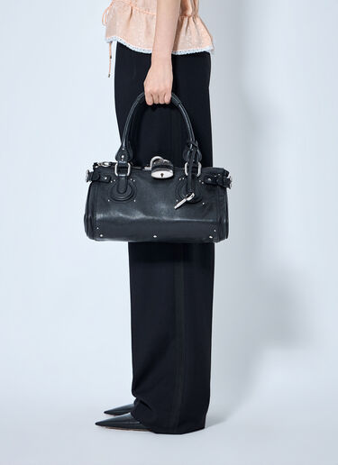 Chloé Paddington 全粒面皮革单肩包 黑色 chl0265047
