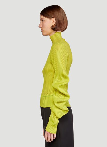 Bottega Veneta Spirals High Neck Sweater Yellow bov0245015