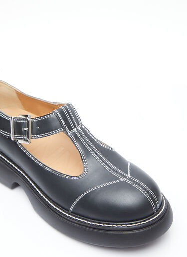 Everyday Buckle Mary Jane Flats GANNI Everyday Buckle Mary Jane Flats Black gan0254026