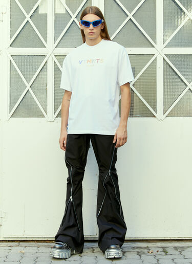クリスタル エンベリッシュド ロゴTシャツ VTMNTS クリスタル エンベリッシュド ロゴTシャツ ホワイト vtm0354004
