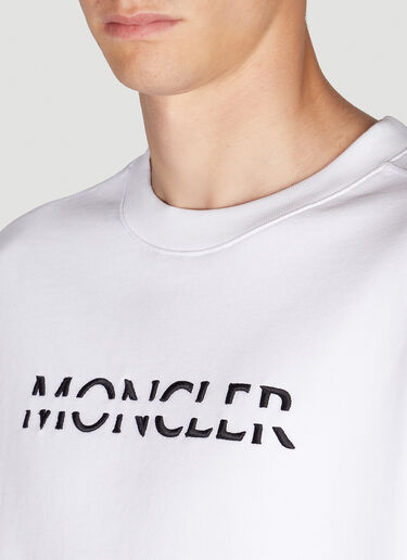 Moncler Logo Embroidered Sweatshirt White mon0149026