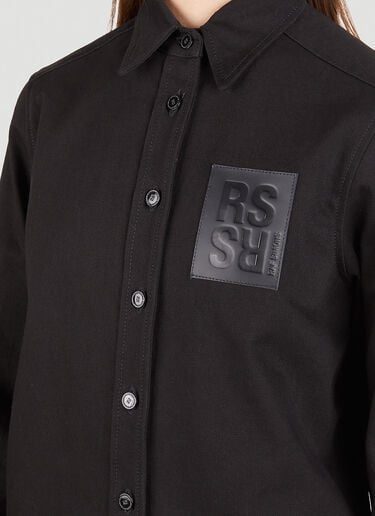 Raf Simons 로고 패치 셔츠 블랙 raf0251004