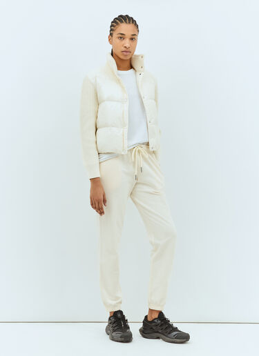 Moncler Logo Patch Track Pants White mon0259032