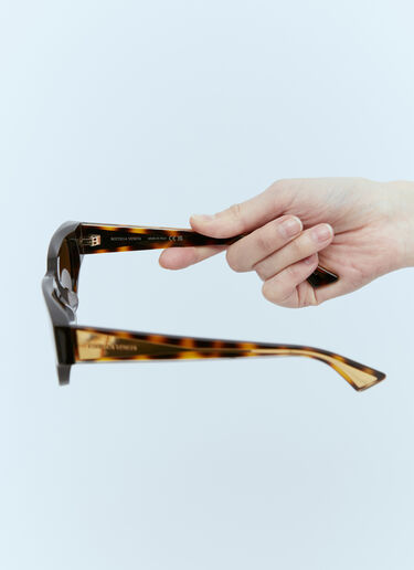 Bottega Veneta Tri-Fold Square Sunglasses Brown bos0255004