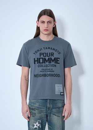 Yohji Yamamoto ロゴモチーフTシャツ グレー yoy0160023