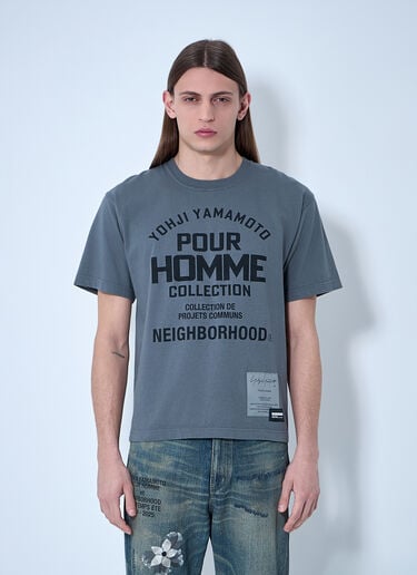 Yohji Yamamoto Logo Motif T-Shirt Grey yoy0160023