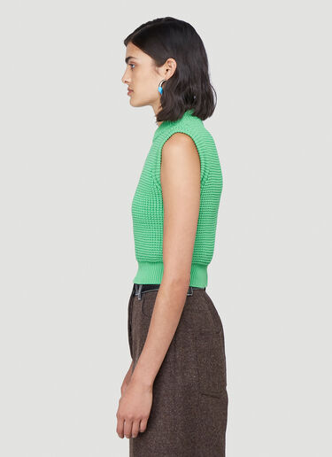 Sunnei Waffle-Knit Top Green sun0242010