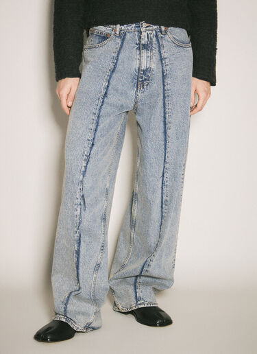 MM6 Maison Margiela Ballon 拼接牛仔裤 浅蓝色 mmm0157009