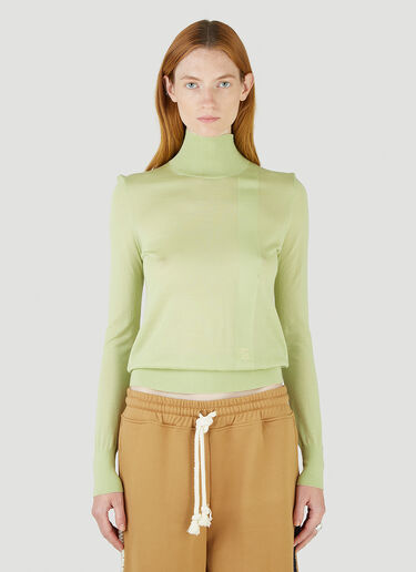 Burberry Marena Fine-Knit Top Green bur0245019