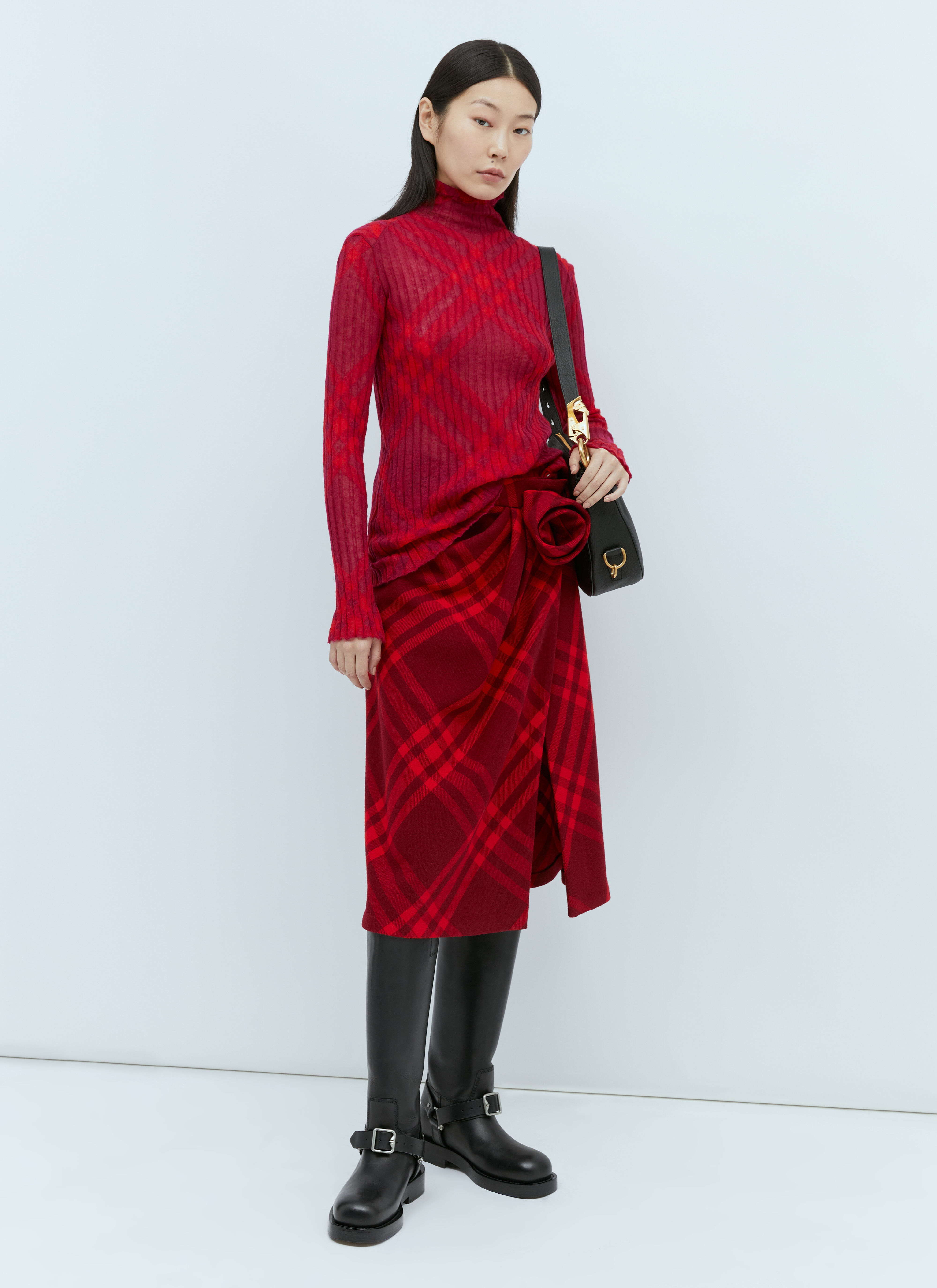 Burberry tartan deals wool skirt
