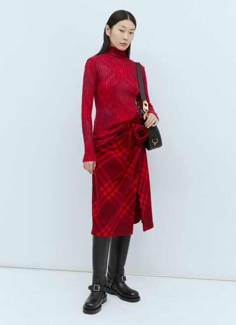 Burberry 체크 울 스커트 옐로우 bur0254015