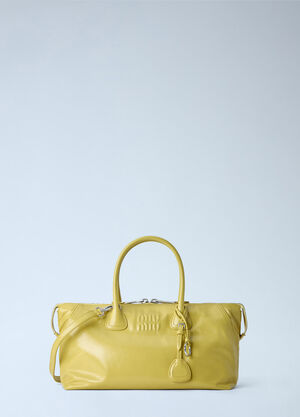 Miu Miu Leather Top Handle Bag Yellow miu0266102