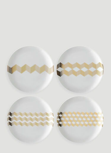 LSA International Set of Four Chevron Teaplate Gold wps0644406