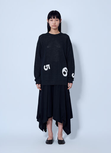 LN-CC® - Yohji Yamamoto: Round Neck Pullover - Black Yohji Yamamoto Round Neck Pullover Black yoy0263019