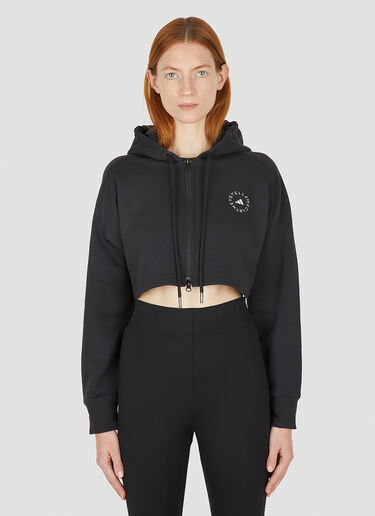 adidas by Stella McCartney Cropped Hooded Sweatshirt Black asm0248002