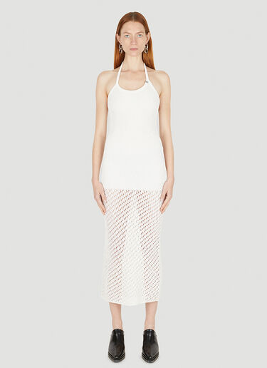 1017 ALYX 9SM Crochet Halter Neck Dress White aly0247045