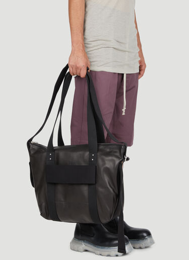 Rick Owens Trolley Leather Tote Bag Black ric0153033