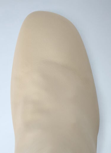 Toteme Soft Nappa Ankle Boots Cream tot0265052