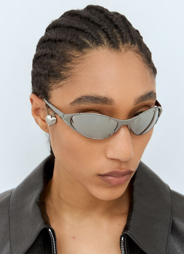 Acne Studios Metal Frame Charm Sunglasses Silver cns0358001