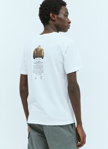 Stone Island Logo Print T-Shirt White sto0156100