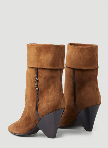 Saint Laurent Niki Monogram Boots Brown sla0246087