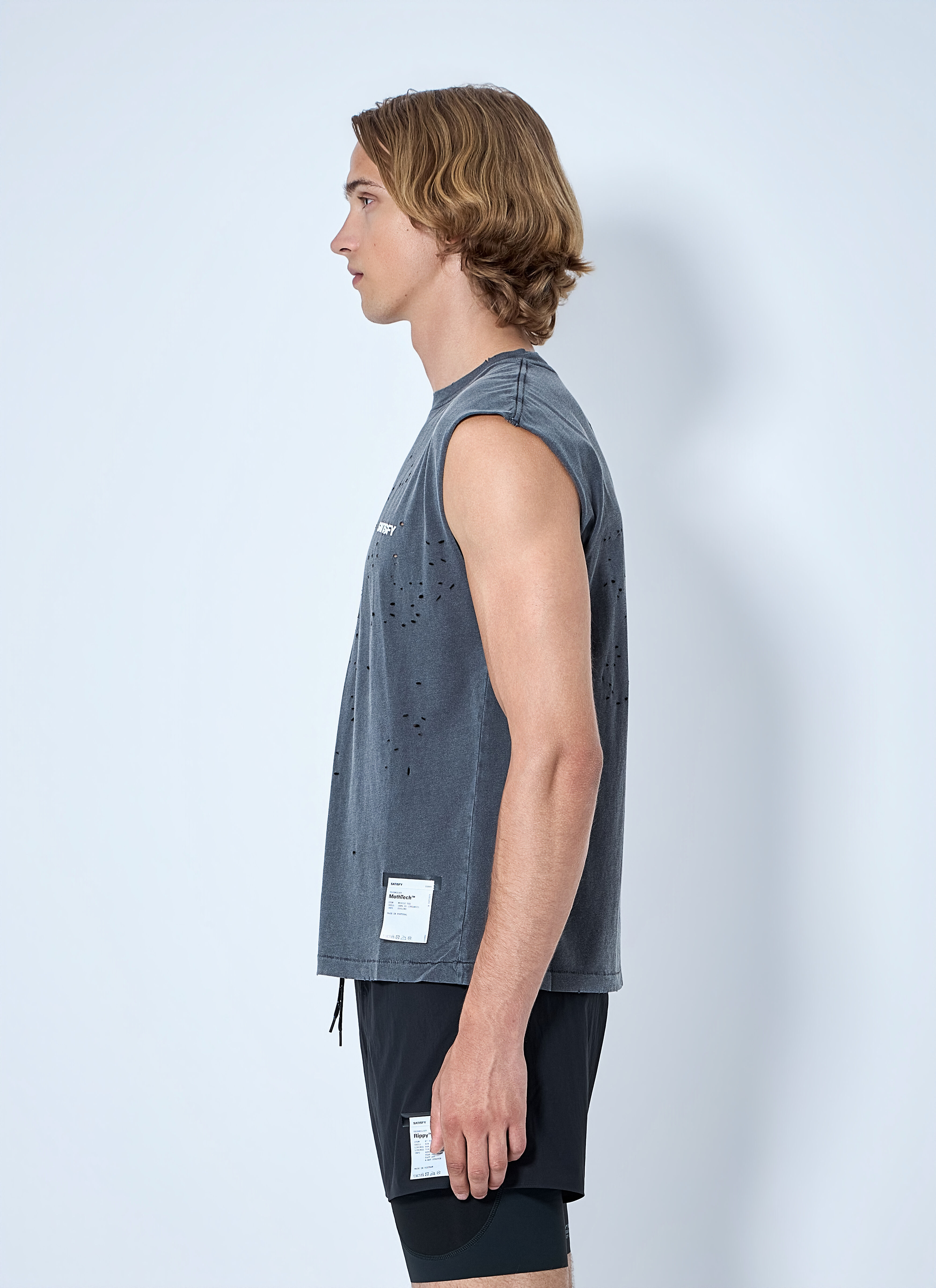 Satisfy Men's' MothTech Muscle Top in Grey | LN-CC®