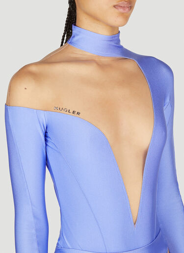 Mugler Cut-Out Bodysuit Purple mug0252019