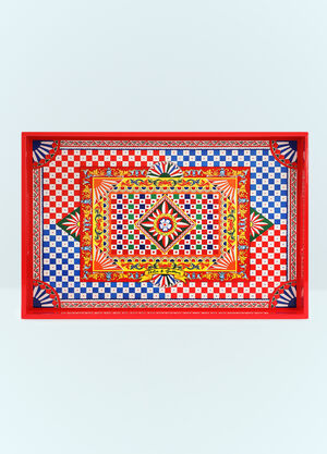 Dolce & Gabbana Casa Carretto Siciliano Tray Blue wps0691218