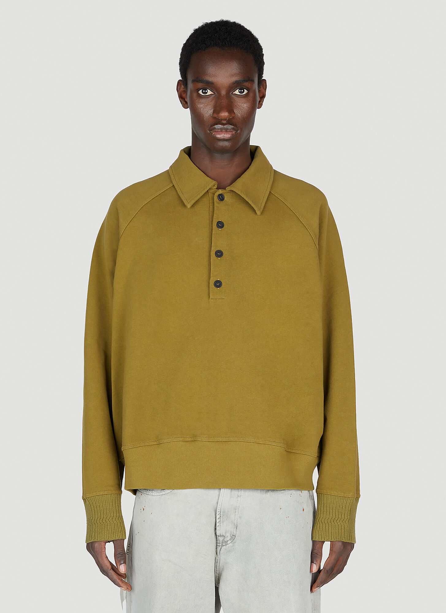 Diomene Polo Sweatshirt Male Khaki