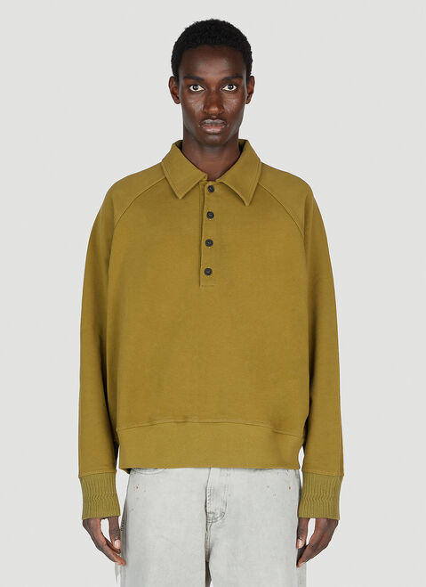 The Elder Statesman Polo Sweatshirt Green tes0150001