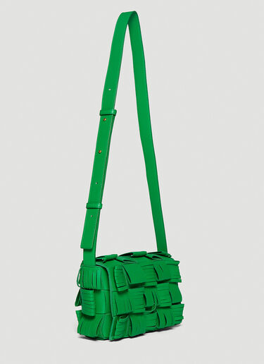 Bottega Veneta Cassette Fringe Intrecciato Small Shoulder Bag Green bov0246023