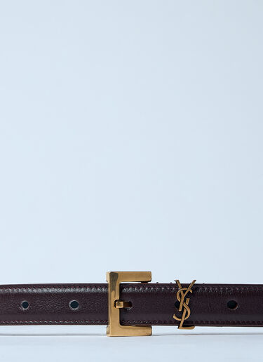 Saint Laurent Cassandre Thin Belt Black sla0259092