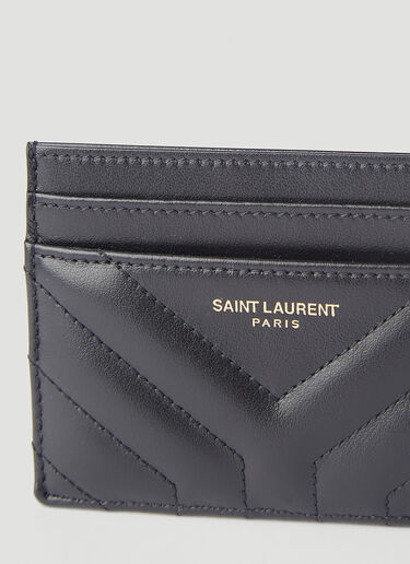 Saint Laurent Quilted Card Holder Black sla0243126