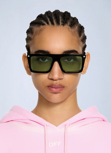 LN-CC® - Off-White: Bridgeport Green Lens Sunglasses - Multicolor Off-White Bridgeport Green Lens Sunglasses Multicolor ofw0364476